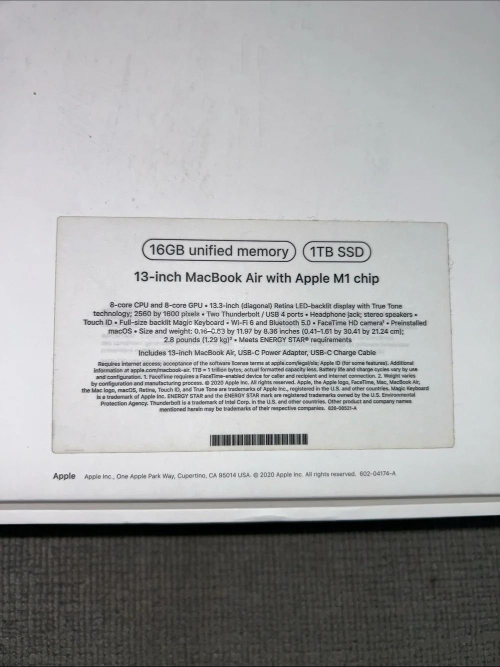 MacBook Air 13-inch Empty Box (A2337)